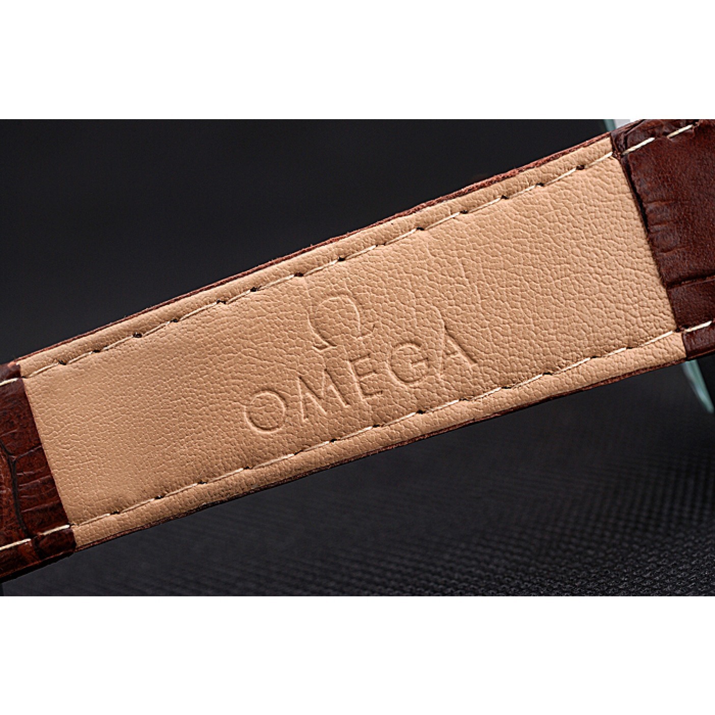 MiroTime Omega Seamaster Aqua Terra Chronograph Ivory Dial Brown Leather Bracelet 622529