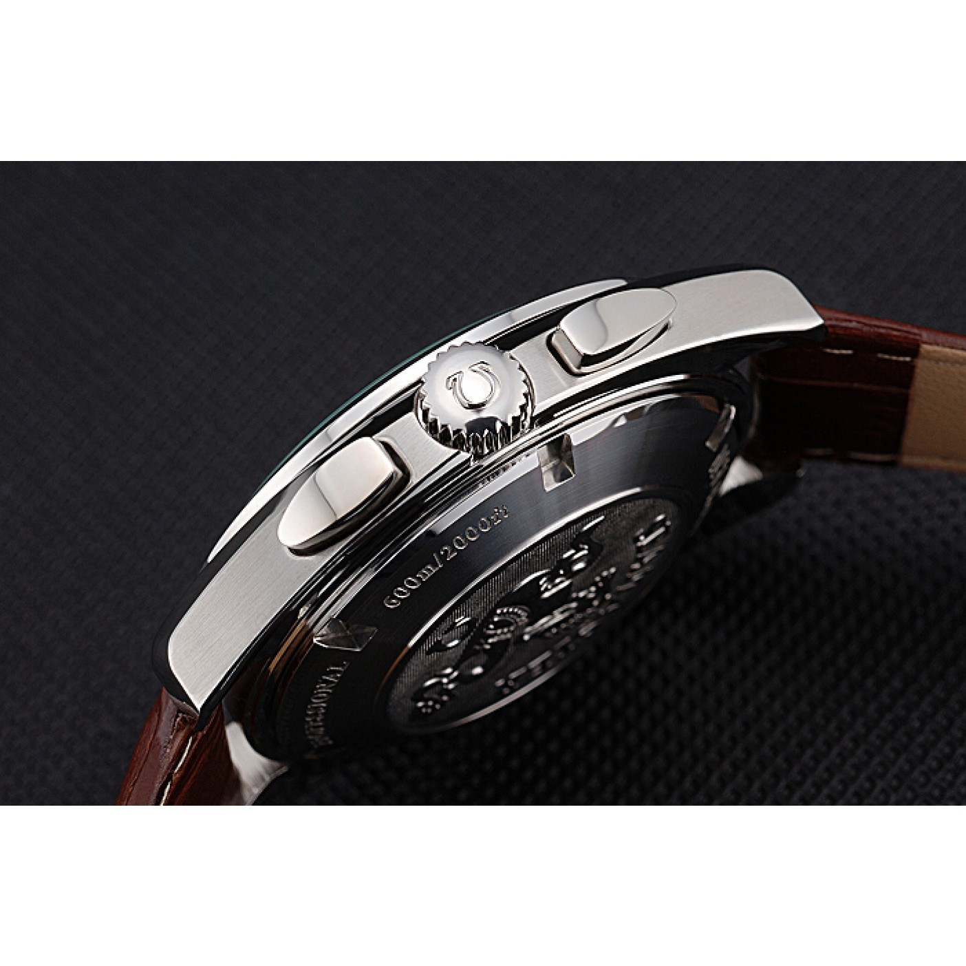 MiroTime Omega Seamaster Aqua Terra Chronograph Ivory Dial Brown Leather Bracelet 622529