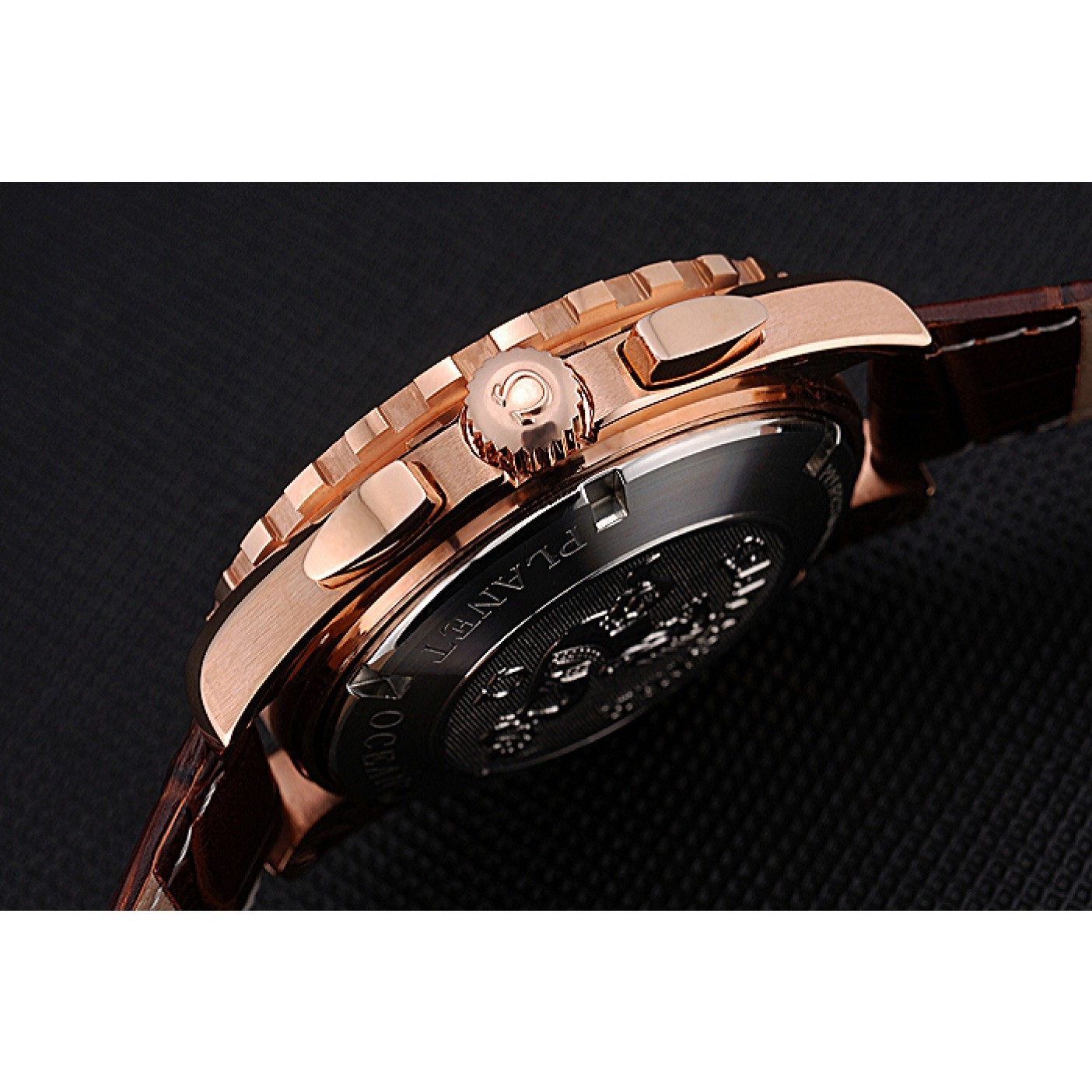 MiroTime Omega Seamaster Aqua Terra Chrono GMT Teak-Grey Dial Brown Leather Bracelet 622536