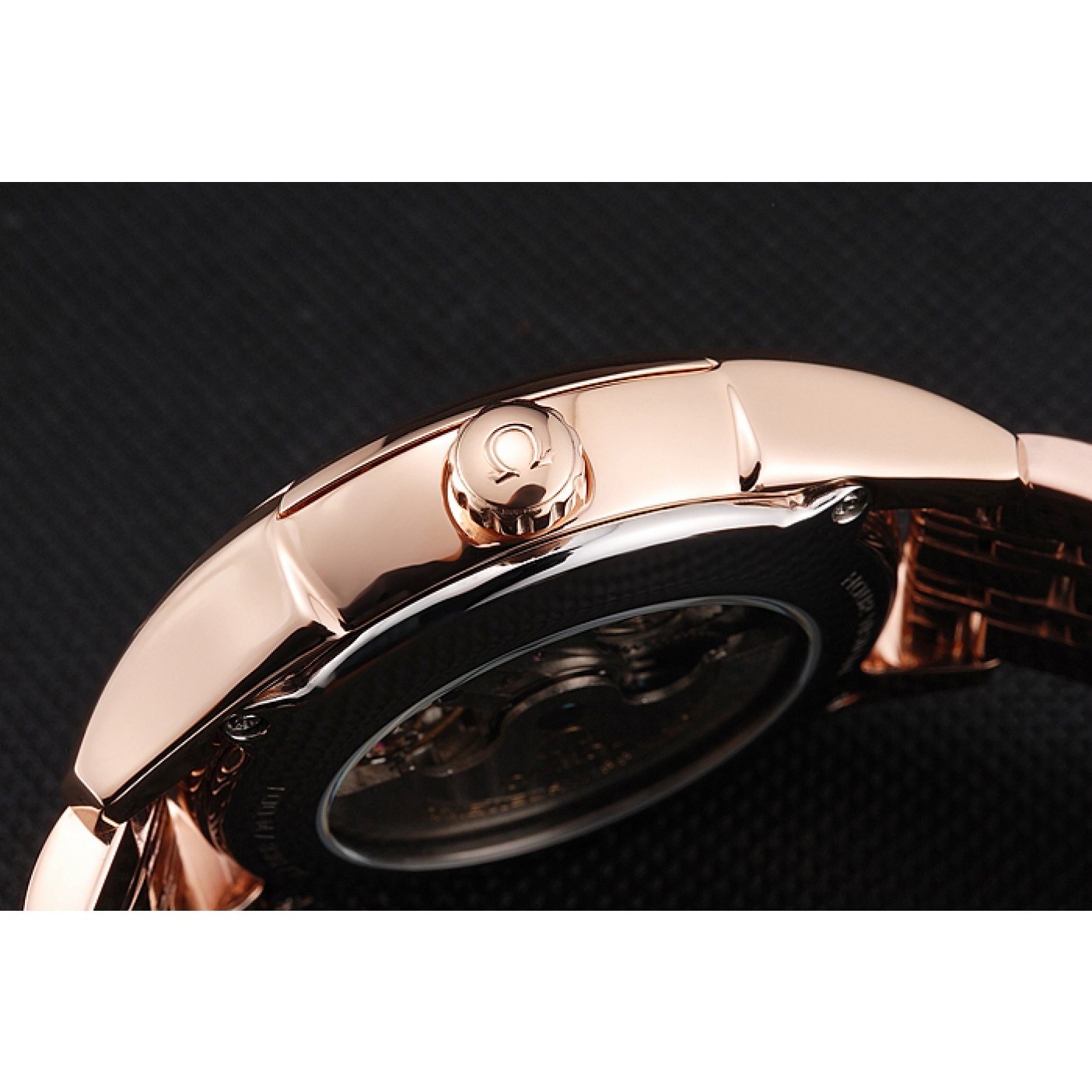 MiroTime Omega De Ville Moonphase Tourbillon White Dial Rose Gold Case And Bracelet