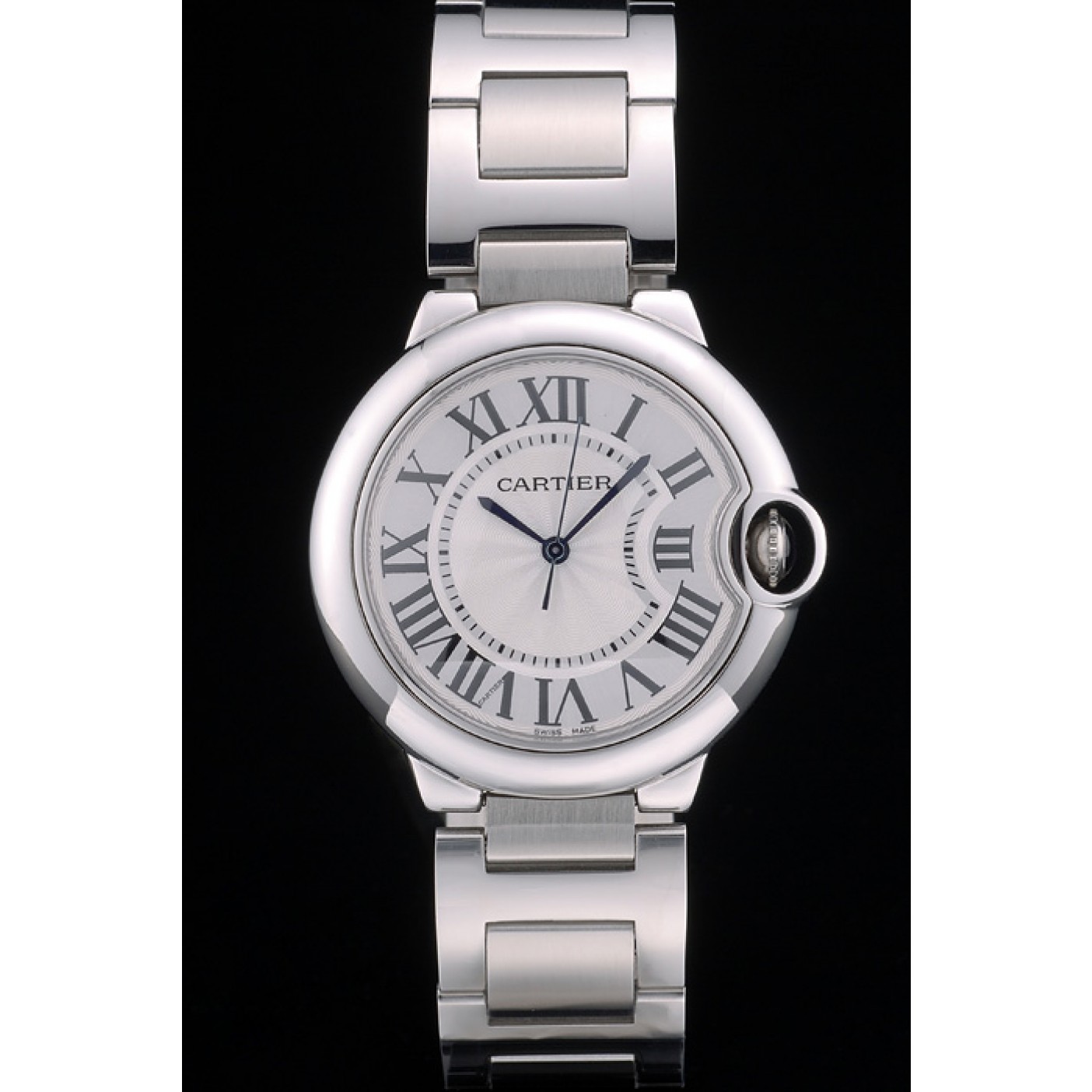 MiroTime Cartier Ballon Bleu 38mm White Dial Stainless Steel Case Two Tone Silver Bracelet