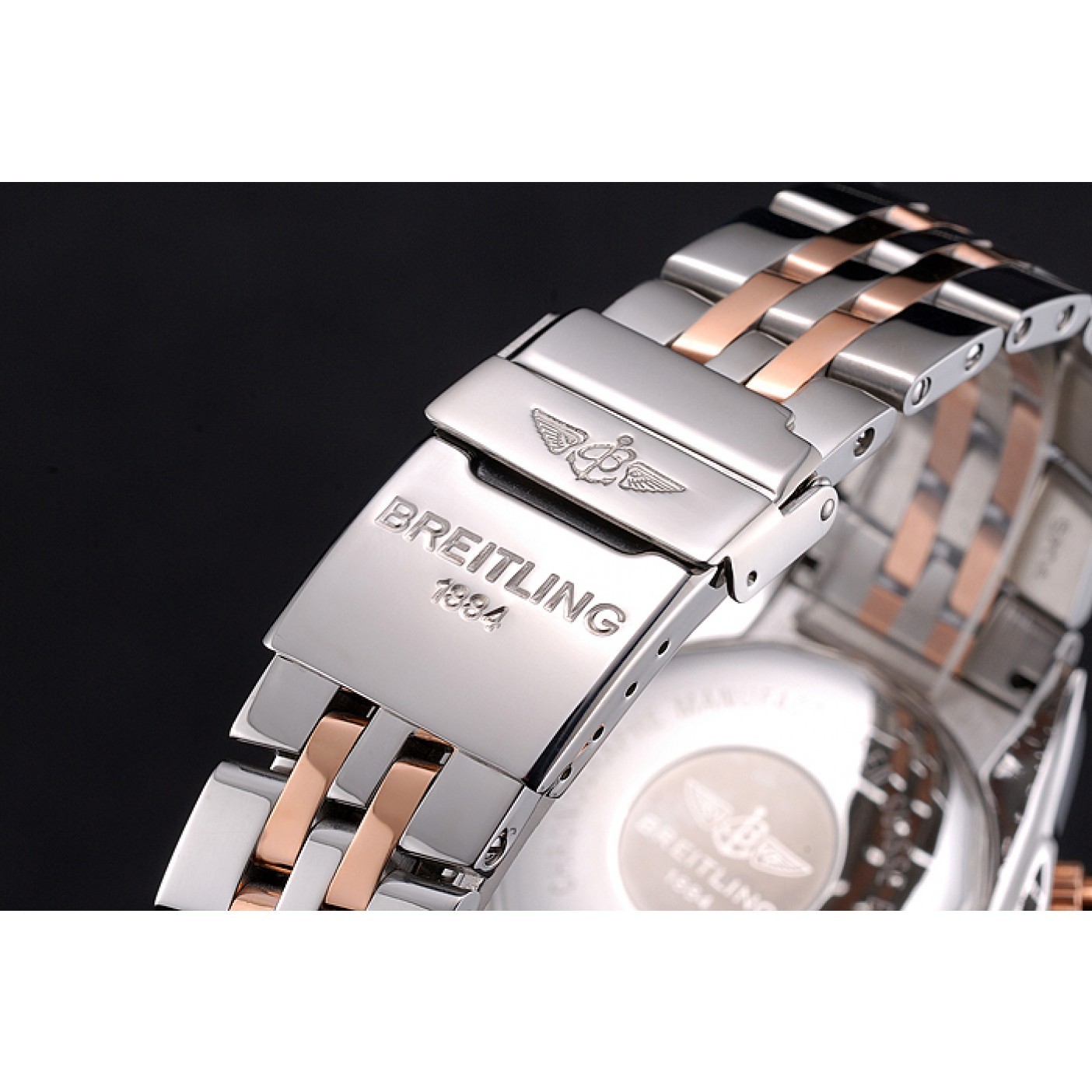 MiroTime Breitling Chronomat 44 Blue Dial with White Subdials 2 Tone Stainless Steel Bracelet 622510