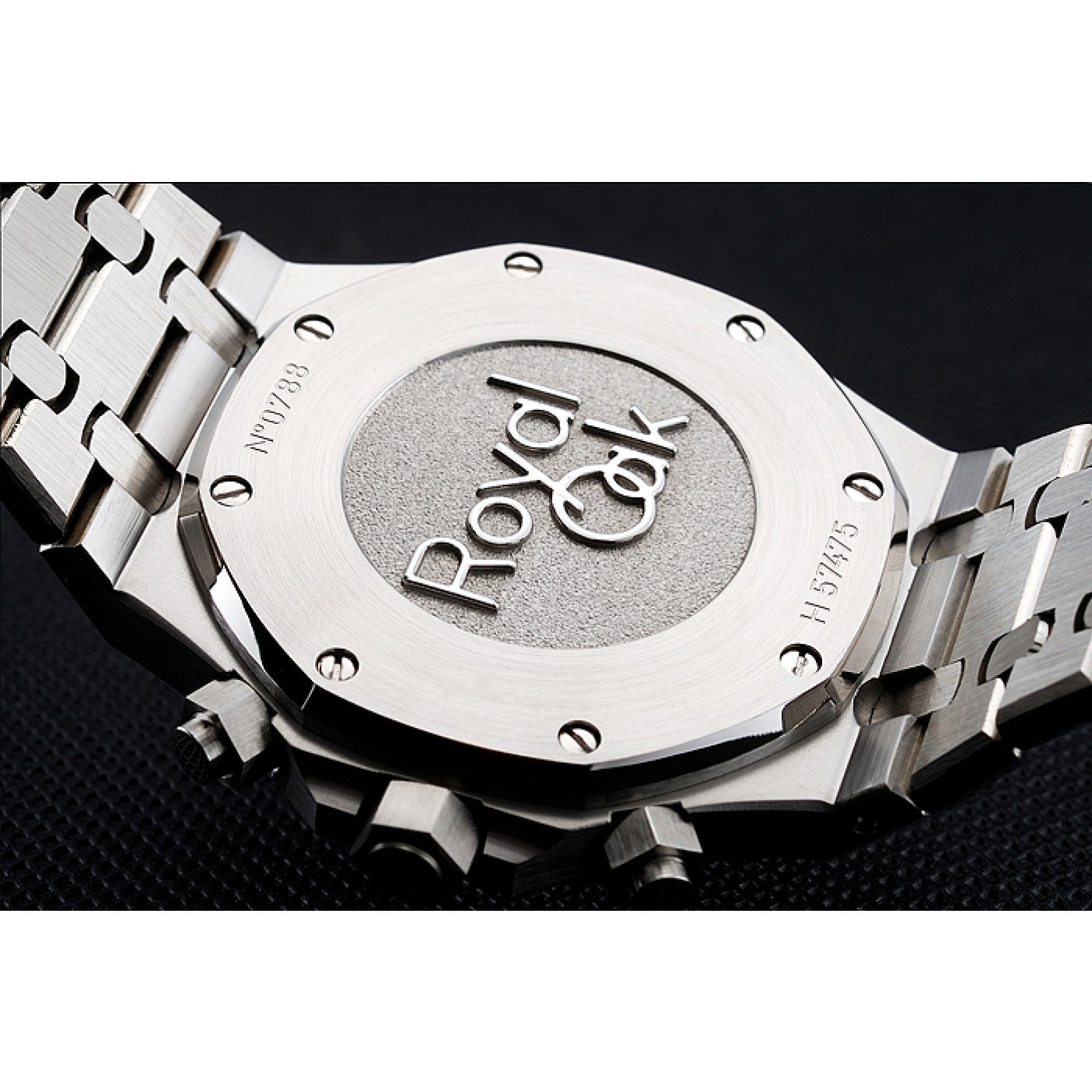 MiroTime Audemars Piguet Royal Oak Chronograph Black Dial Stainless Steel Bracelet 1454025