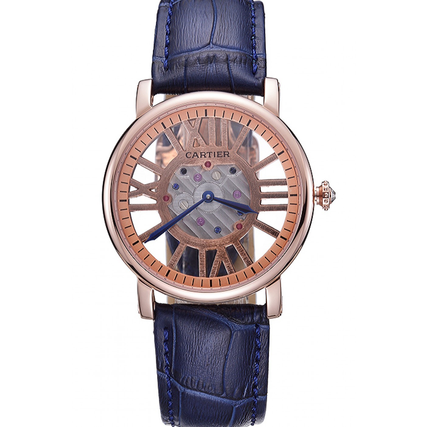 MiroTime Cartier Rotonde Skeleton Flying Tourbillon Blue 621965