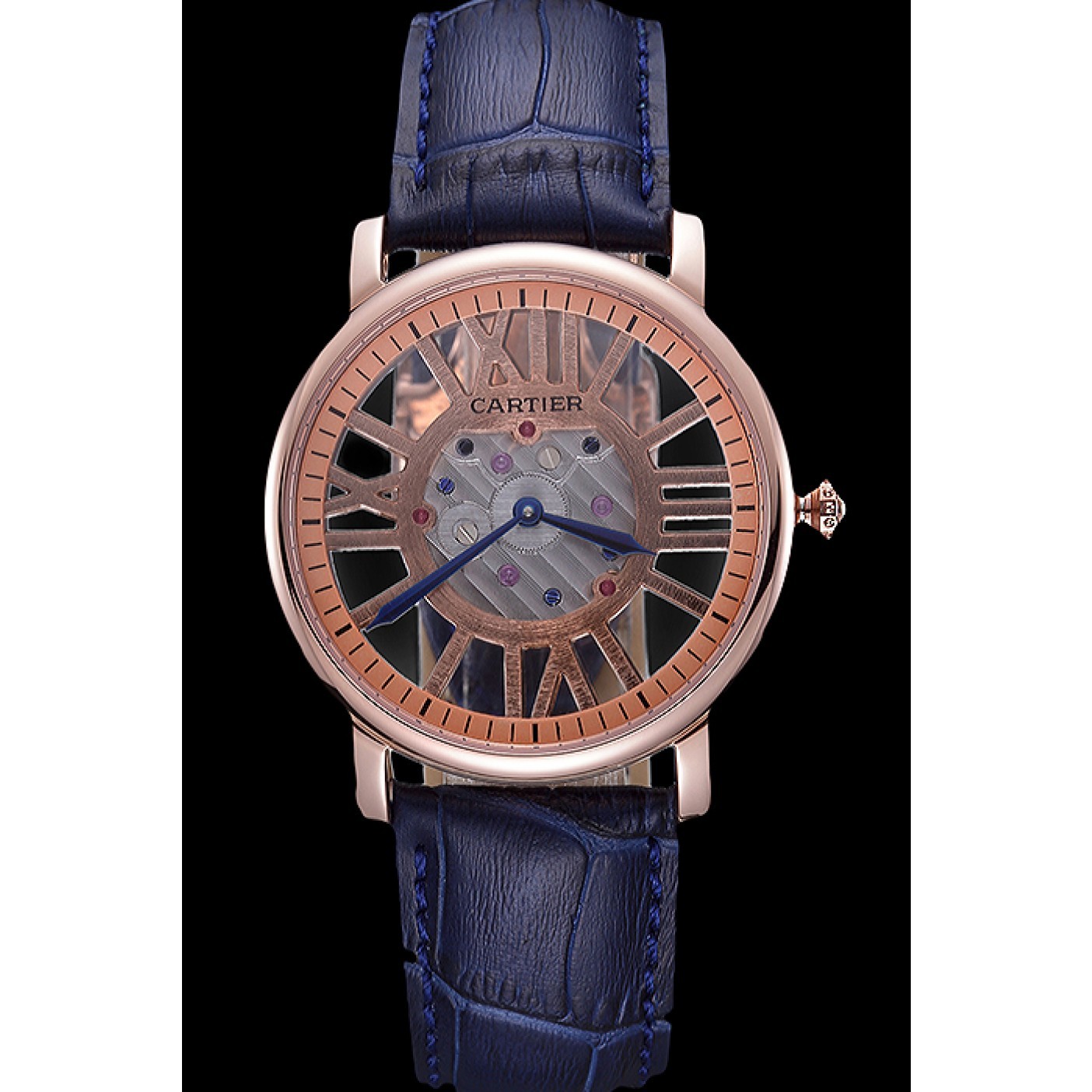 MiroTime Cartier Rotonde Skeleton Flying Tourbillon Blue 621965
