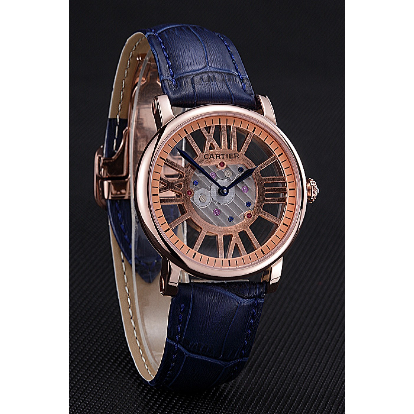 MiroTime Cartier Rotonde Skeleton Flying Tourbillon Blue 621965