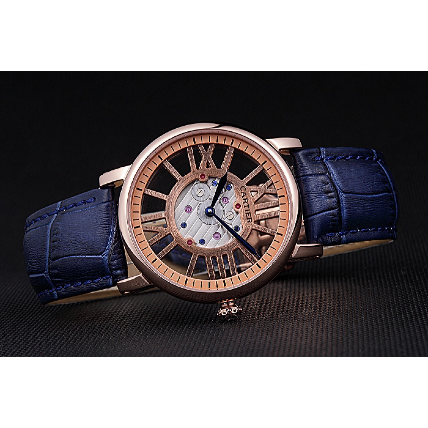 MiroTime Cartier Rotonde Skeleton Flying Tourbillon Blue 621965