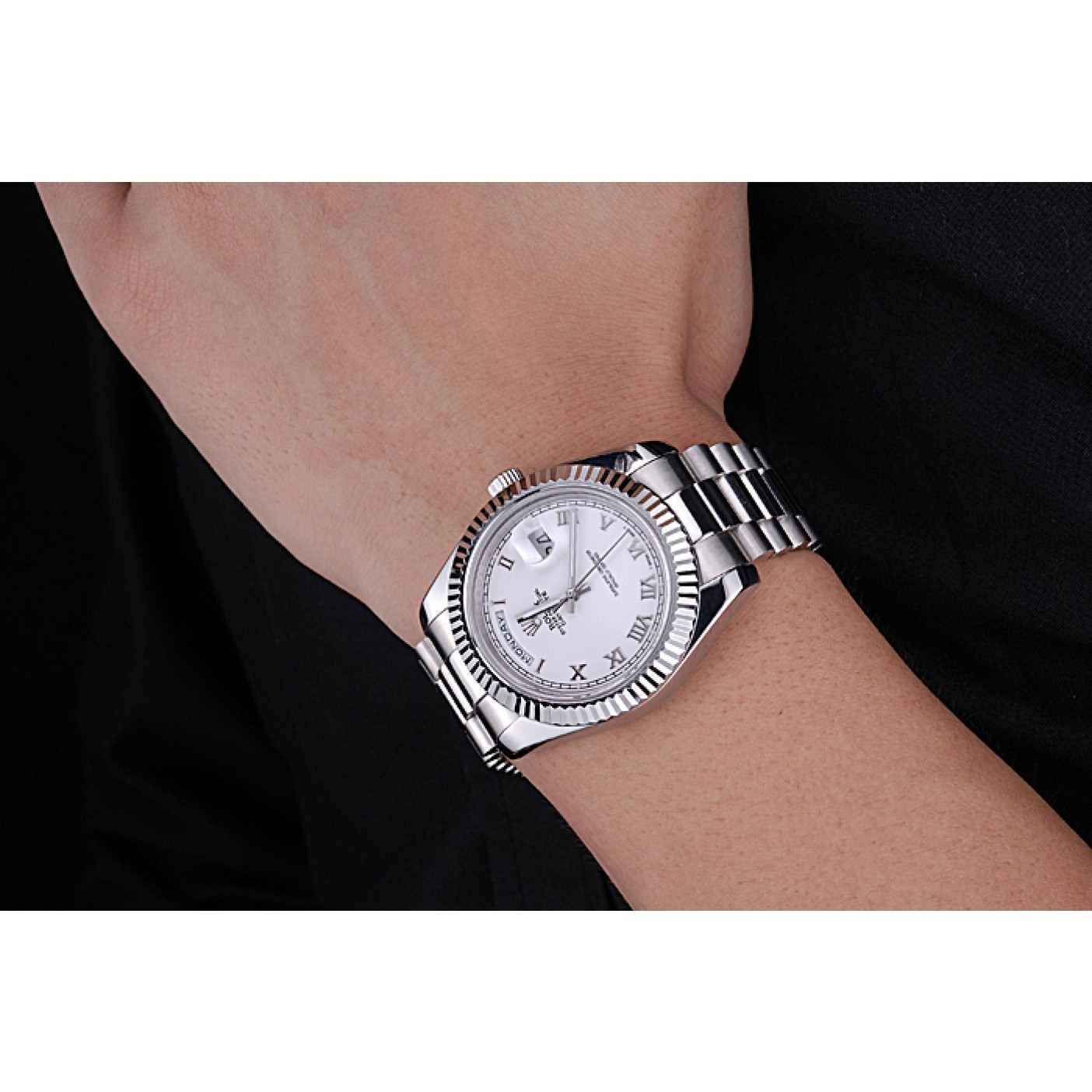 MiroTime Rolex Day-Date White Dial Stainless Steel Bracelet 622547