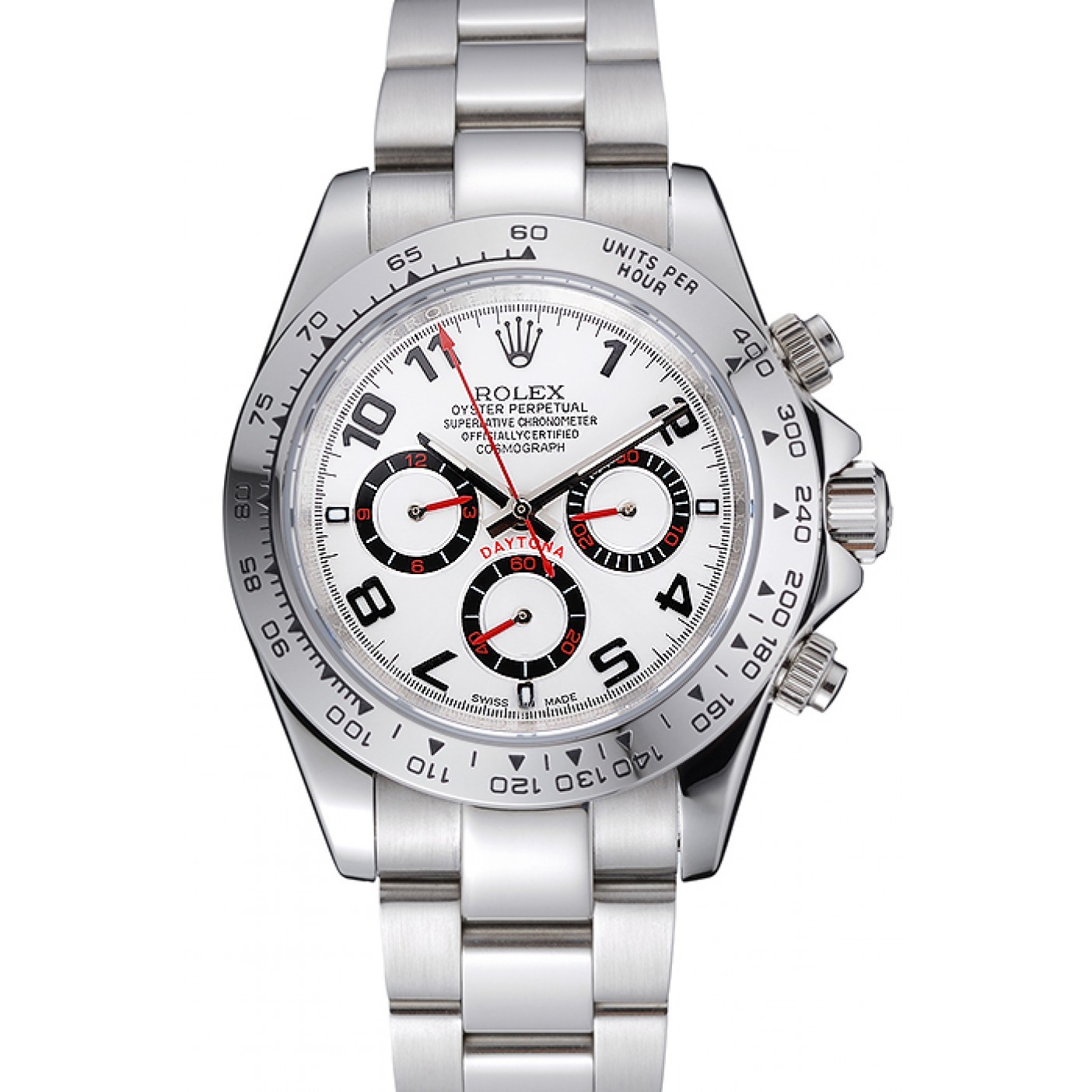 MiroTime Rolex Cosmograph Daytona Stainless Steel White Dial White Bezel 1454242