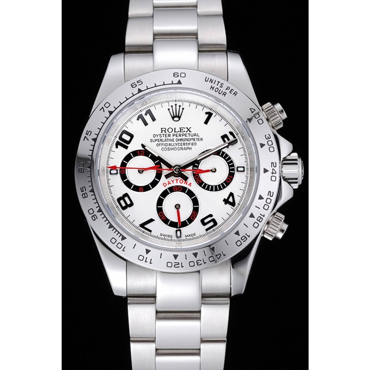 MiroTime Rolex Cosmograph Daytona Stainless Steel White Dial White Bezel 1454242