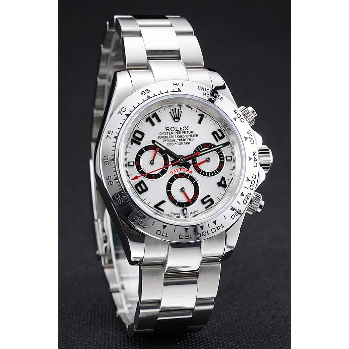 MiroTime Rolex Cosmograph Daytona Stainless Steel White Dial White Bezel 1454242
