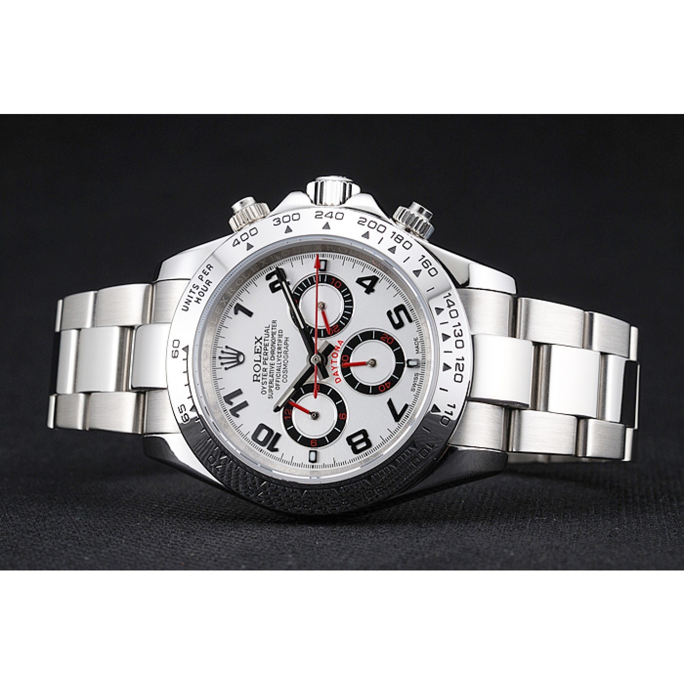 MiroTime Rolex Cosmograph Daytona Stainless Steel White Dial White Bezel 1454242