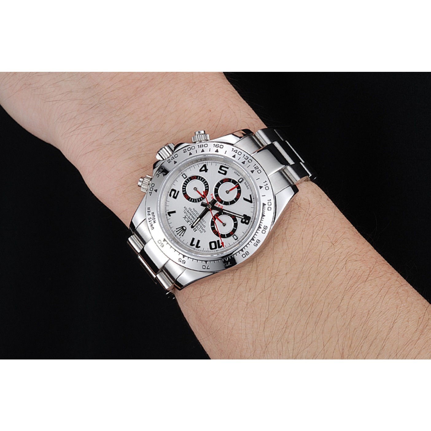 MiroTime Rolex Cosmograph Daytona Stainless Steel White Dial White Bezel 1454242