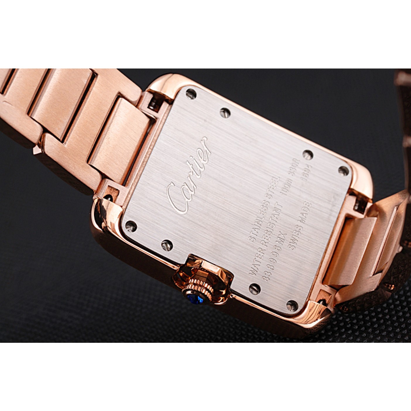 MiroTime Cartier Tank Anglaise 30mm White Dial Rose Gold Case And Bracelet