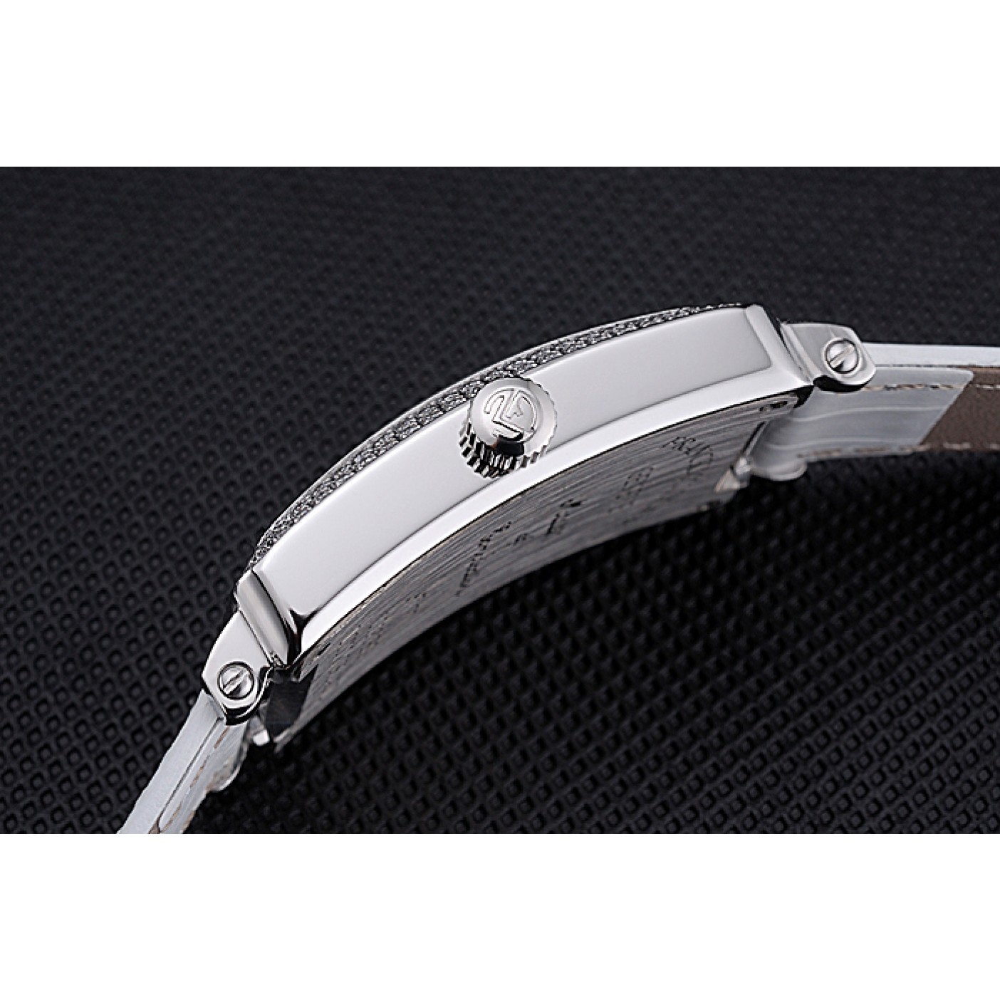 MiroTime Franck Muller Long Island Classic White Dial Diamonds Case White Leather Band 622368