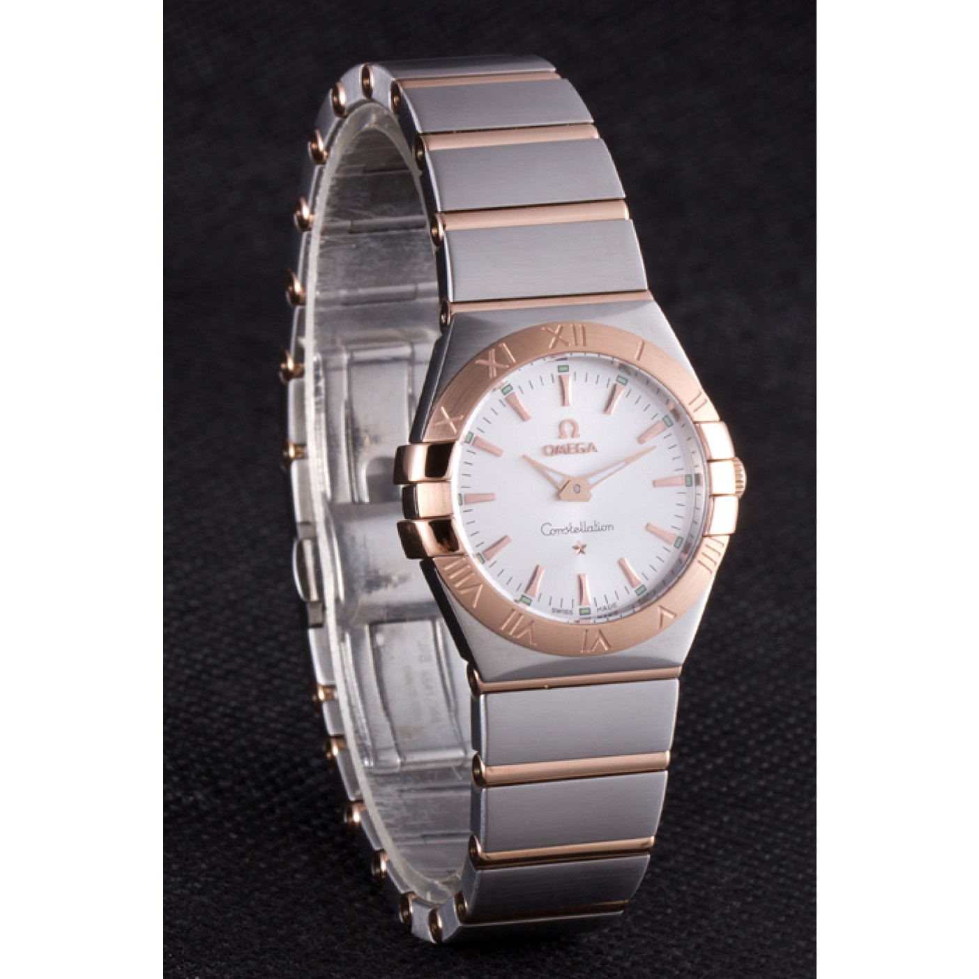 MiroTime Omega Constellation Rose Gold Bezel Two Tone Band som101 621481