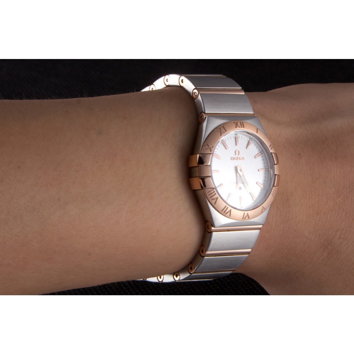 MiroTime Omega Constellation Rose Gold Bezel Two Tone Band som101 621481