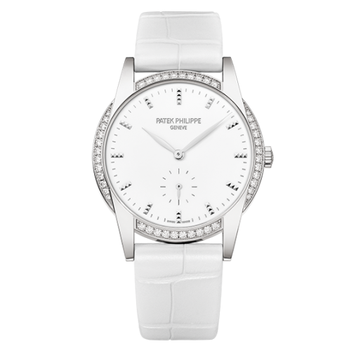 MiroTime AAA Replica Patek Philippe Calatrava White Gold White Watch 7122 200G-001