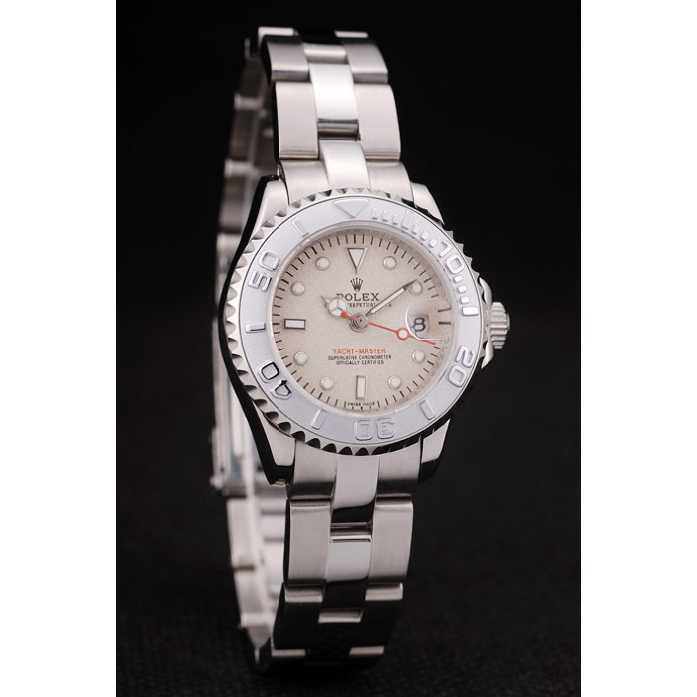 MiroTime Rolex Yacht Master Silver Bezel Beige Dial