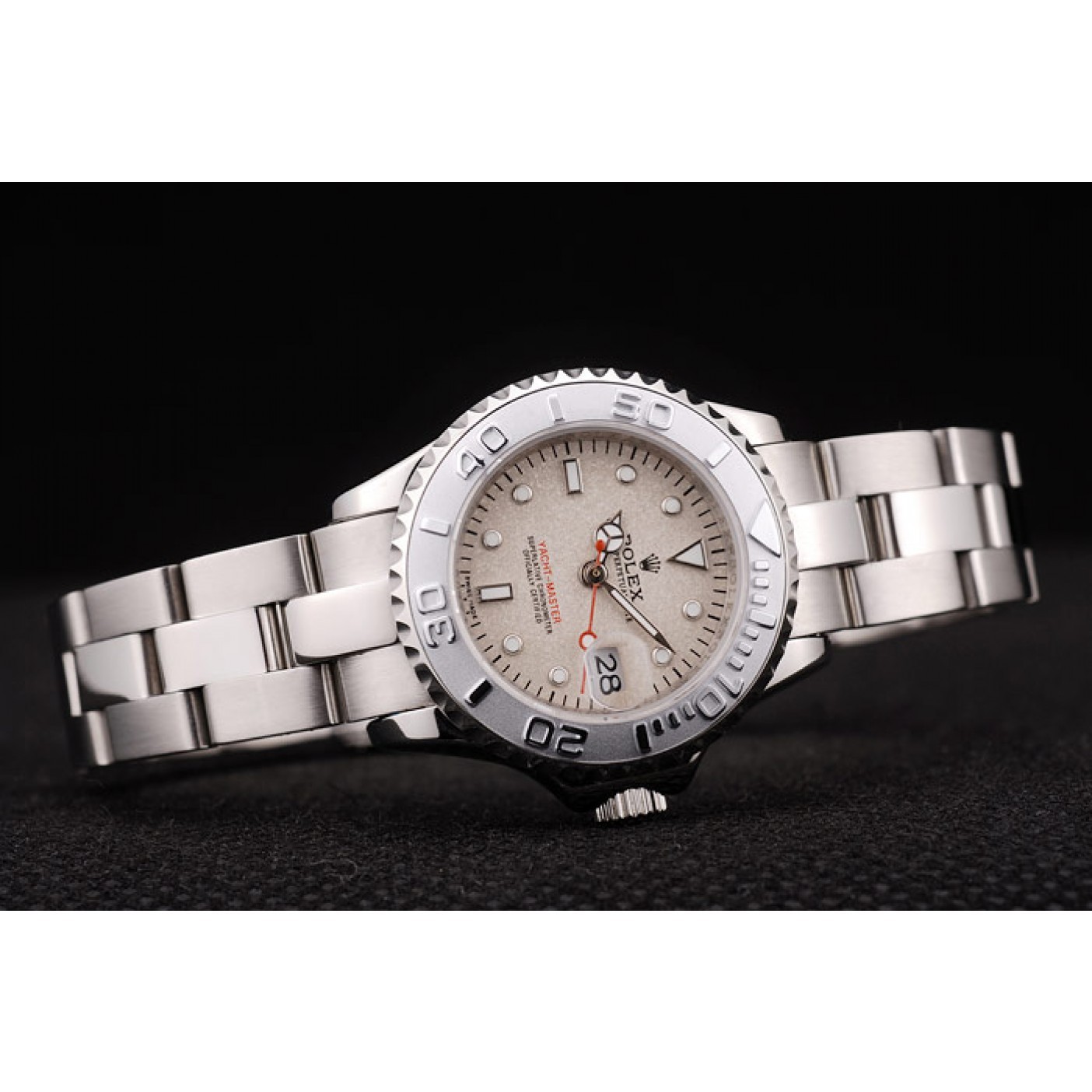 MiroTime Rolex Yacht Master Silver Bezel Beige Dial