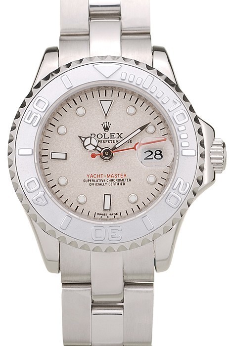 MiroTime Rolex Yacht Master Silver Bezel Beige Dial