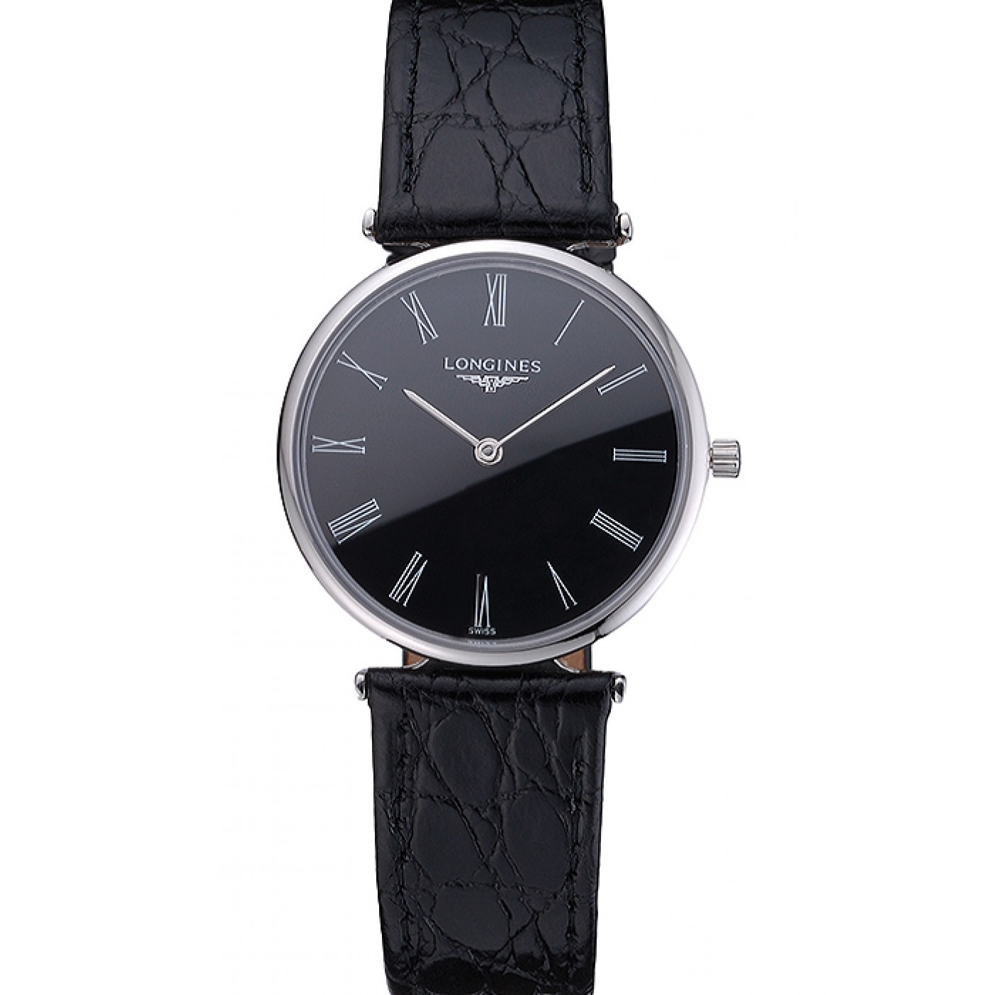 MiroTime Longines La Grande Classique Black Dial Black Leather Band Homme 622131