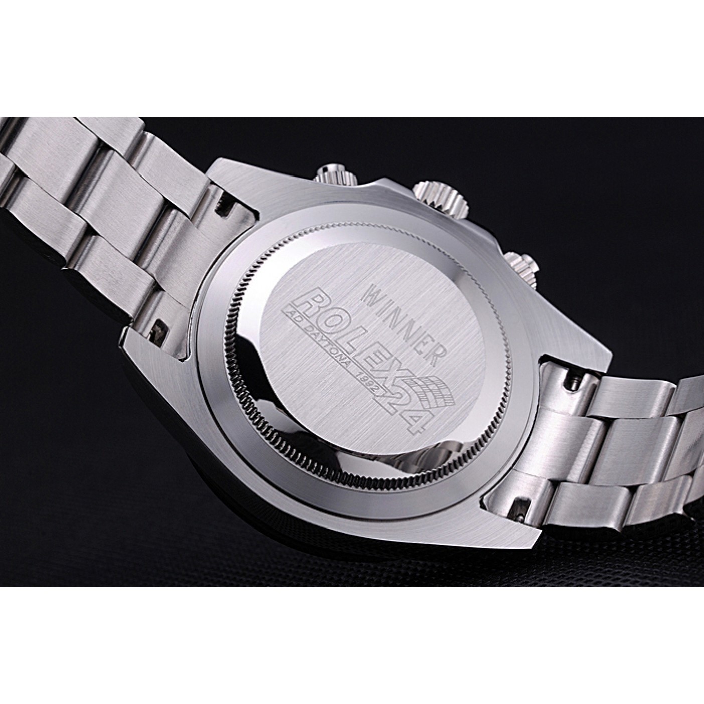 MiroTime Rolex Cosmograph Daytona Black Dial Stainless Steel Bracelet 622543