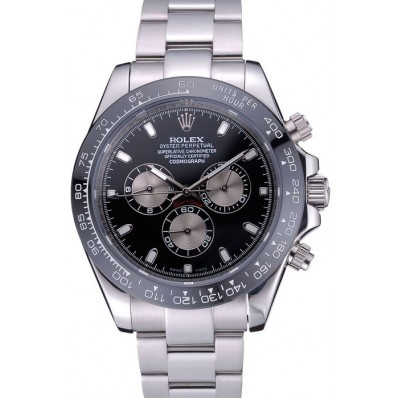 MiroTime Rolex Cosmograph Daytona Black Dial Stainless Steel Bracelet 622543