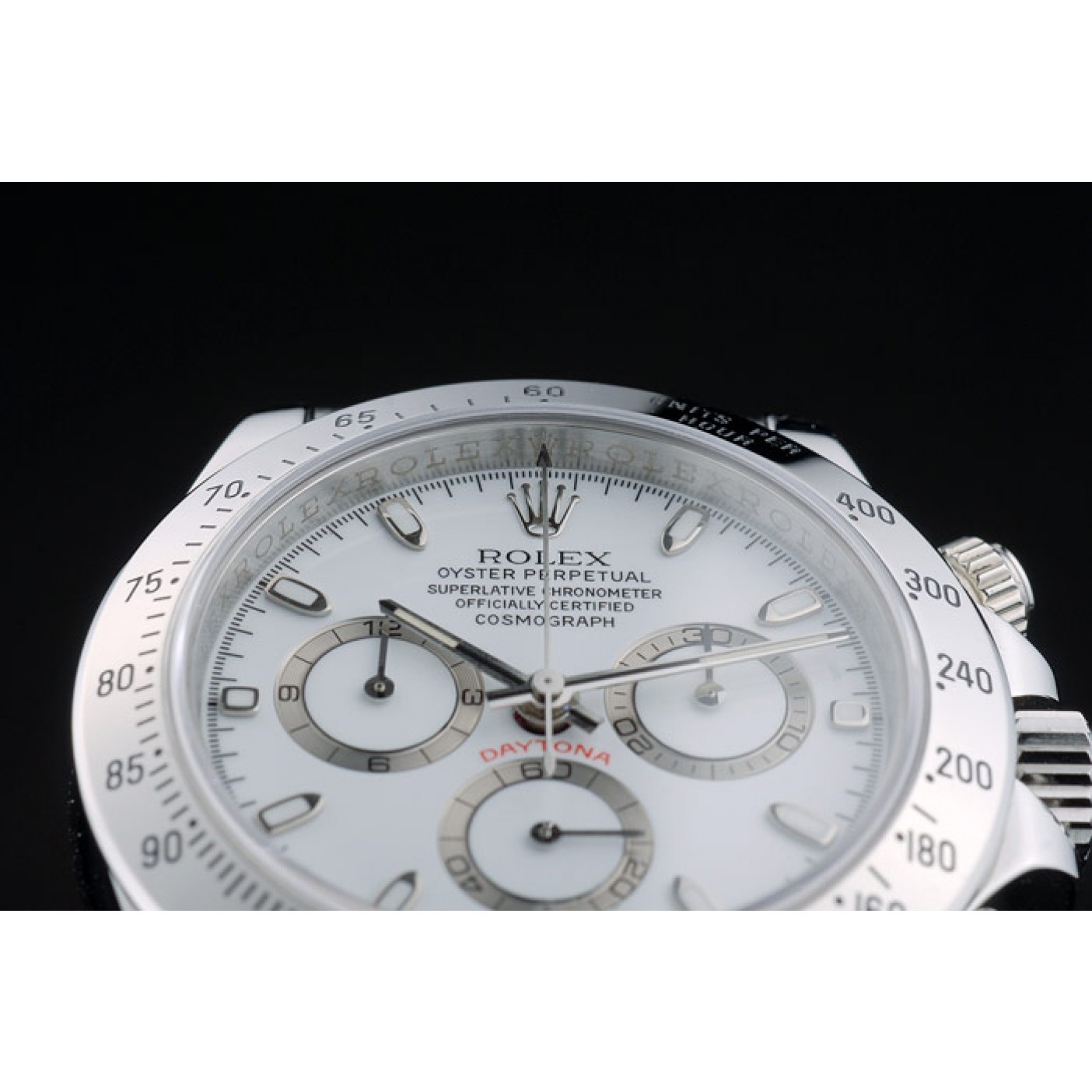 MiroTime Swiss Rolex Daytona Stainless Steel Bracelet White Dial 80297