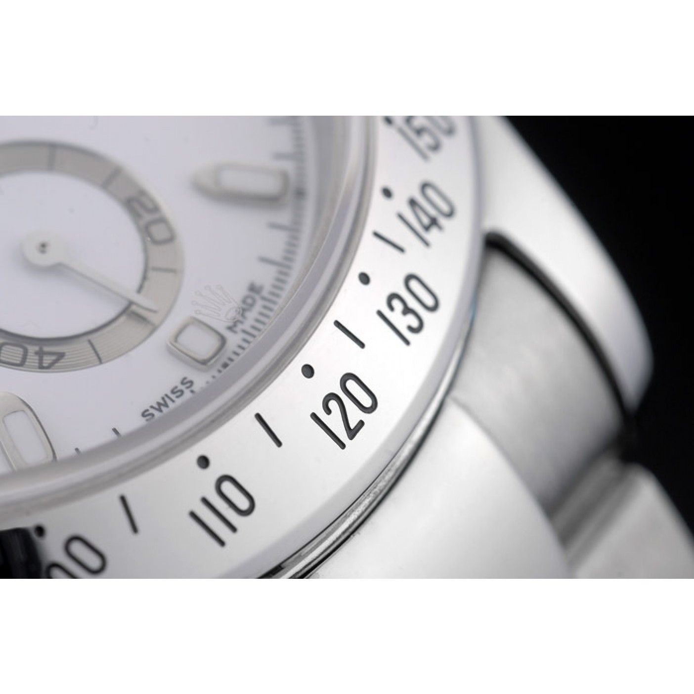 MiroTime Swiss Rolex Daytona Stainless Steel Bracelet White Dial 80297