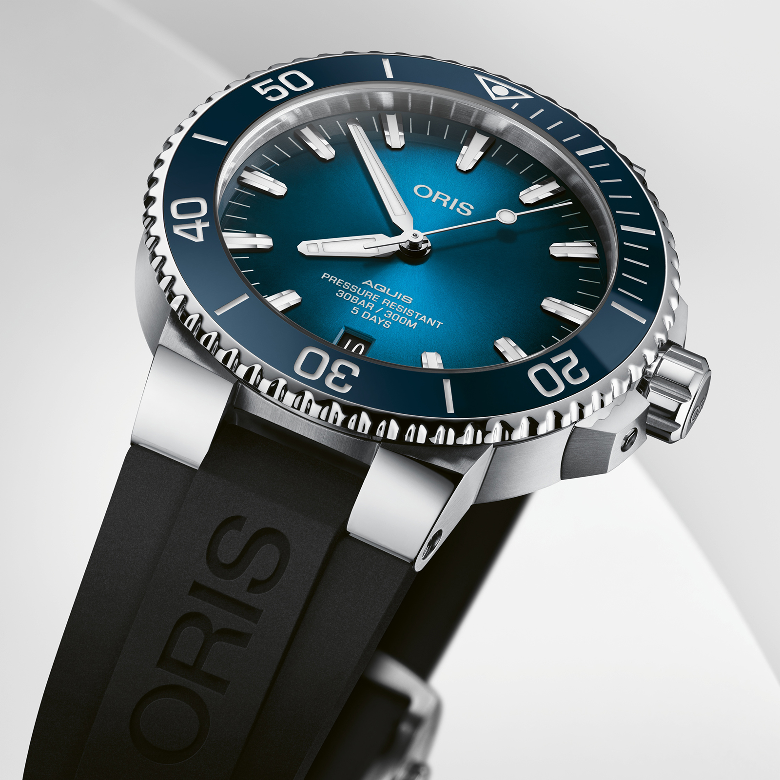 MiroTime Swiss Oris Aquis Date Calibre 400 43.5mm Mens Watch 01 400 7763 4135-07 4 24 74EB