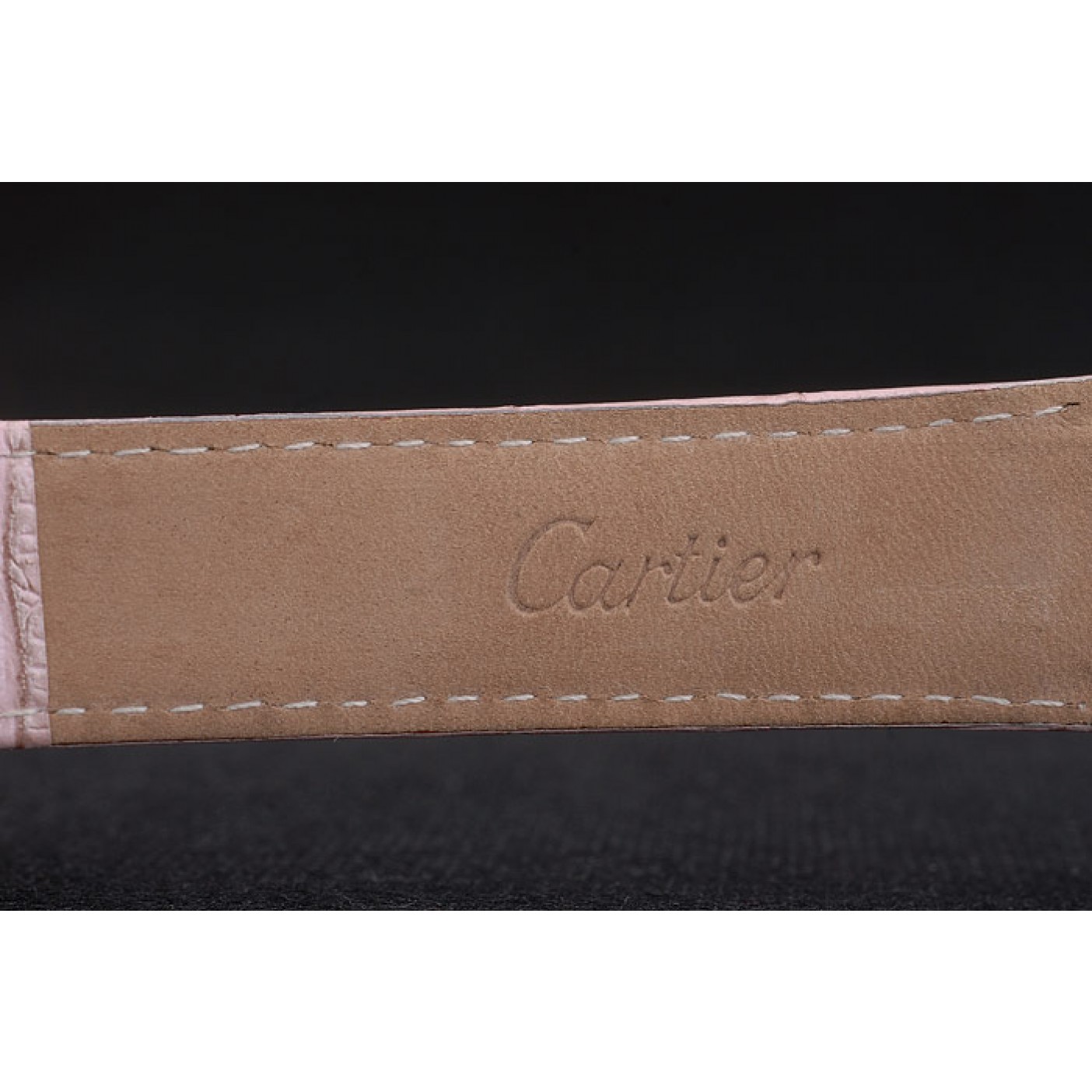 MiroTime Cartier Ballon Bleu 42mm White Dial Stainless Steel Case Pink Leather Bracelet