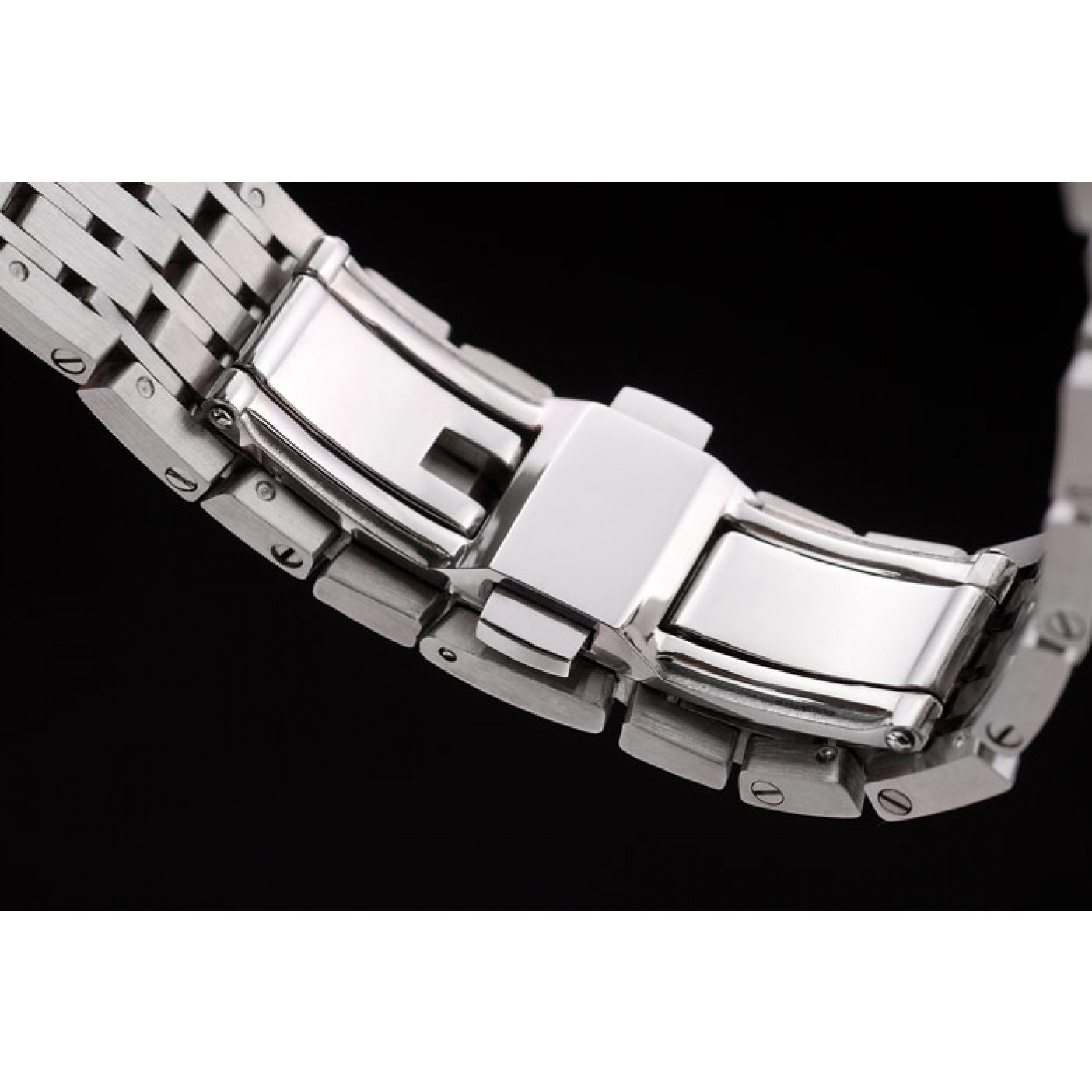 MiroTime Omega Swiss DeVille Stainless Steel Bezel Roman Numbers Black Dial 7613