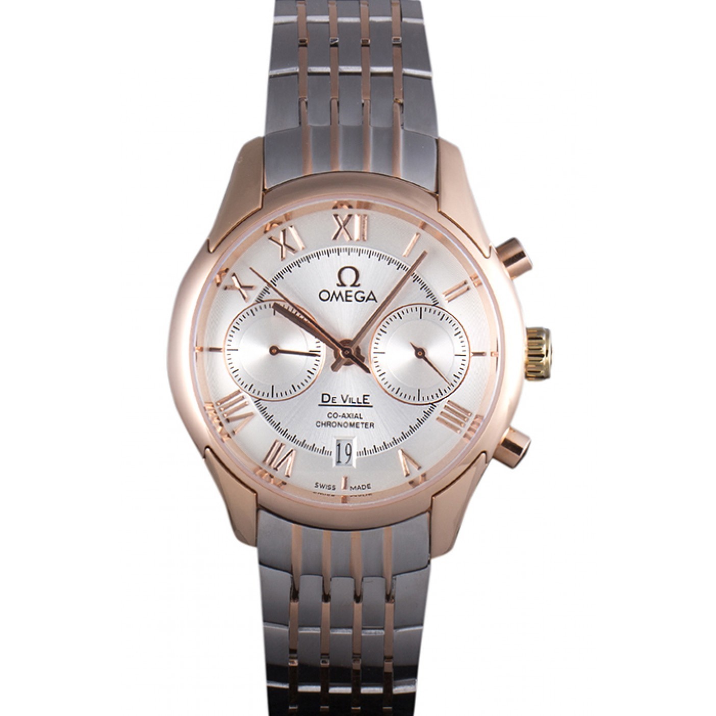 MiroTime Omega DeVille Two Tone Links White Dial om239 621563