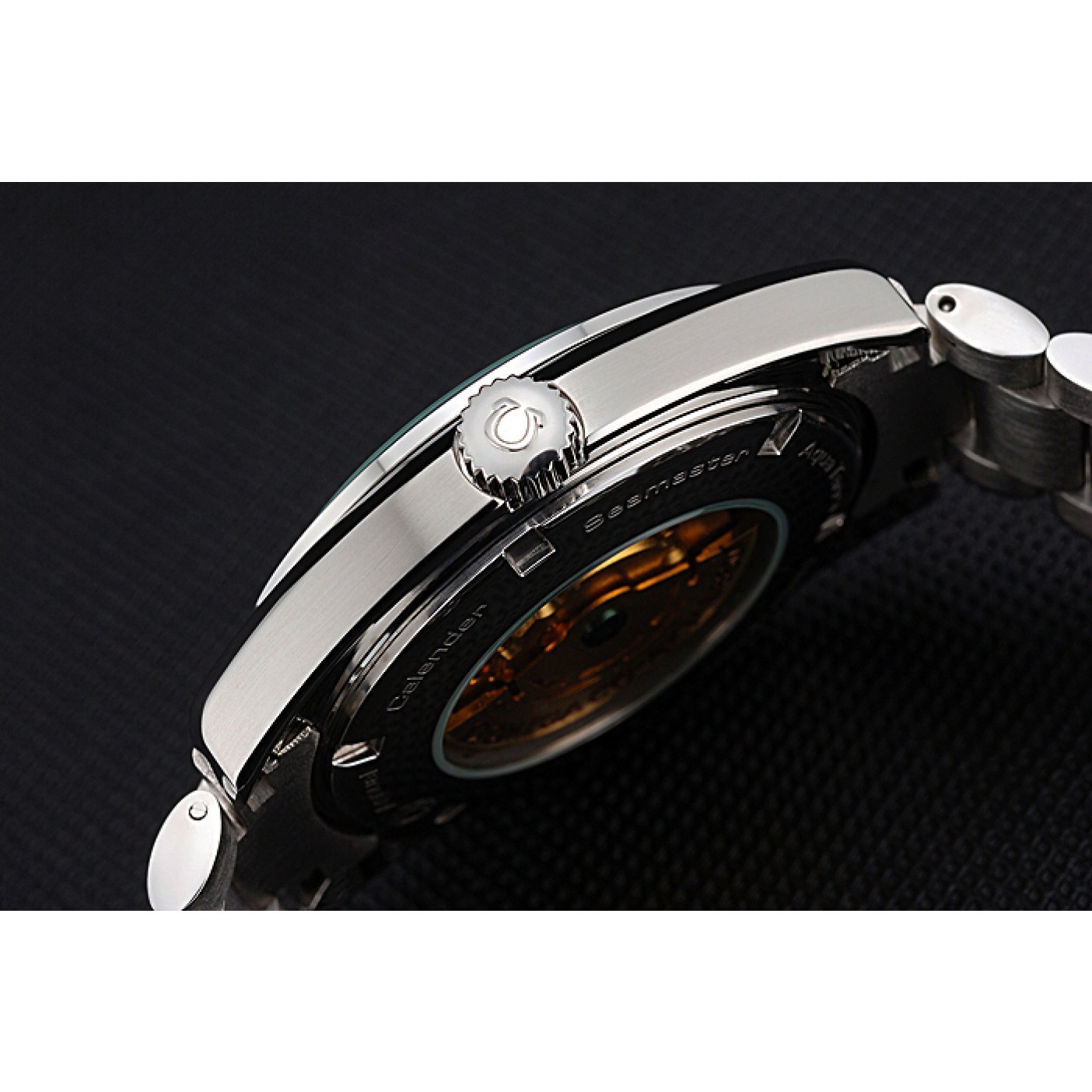 MiroTime Omega Seamaster Aqua Terra Black Dial Yellow Numerals Stainless Steel Bracelet 622524
