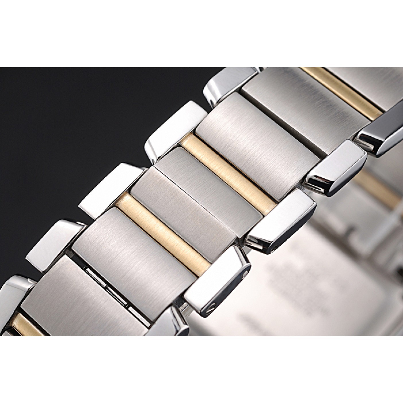 MiroTime Swiss Cartier Tank Francaise Steel Case White Dial Roman Numerals Two Tone Bracelet 622648