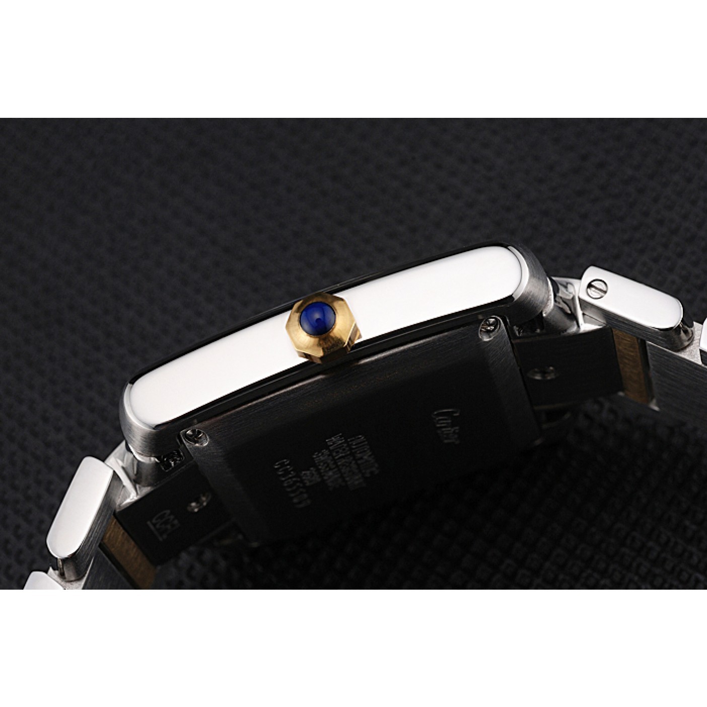 MiroTime Swiss Cartier Tank Francaise Steel Case White Dial Roman Numerals Two Tone Bracelet 622648