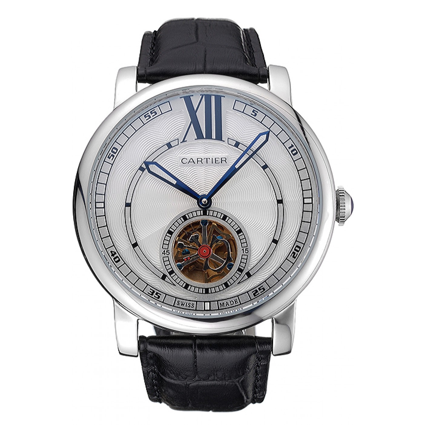 MiroTime Cartier Rotonde Flying Tourbillon White Dial 621938