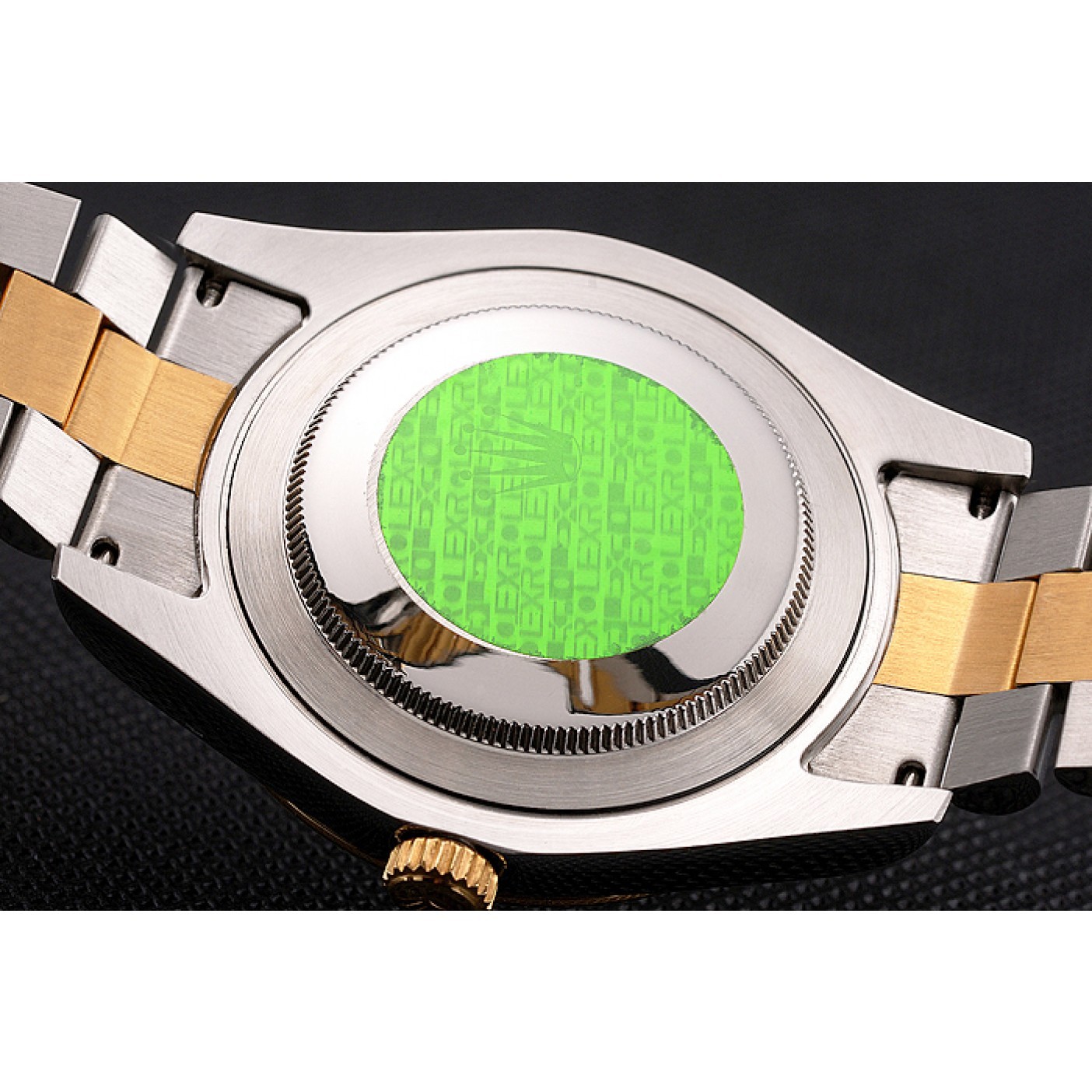 MiroTime Swiss Rolex Datejust White Dial Gold Bezel Stainless Steel Case Two Tone Gold Bracelet