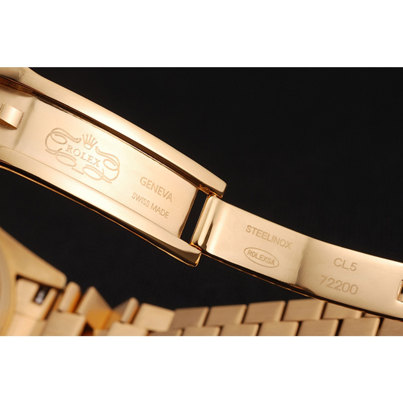 MiroTime Swiss Rolex Day Date Diamond Pave Dial And Bezel Gold Case And Bracelet