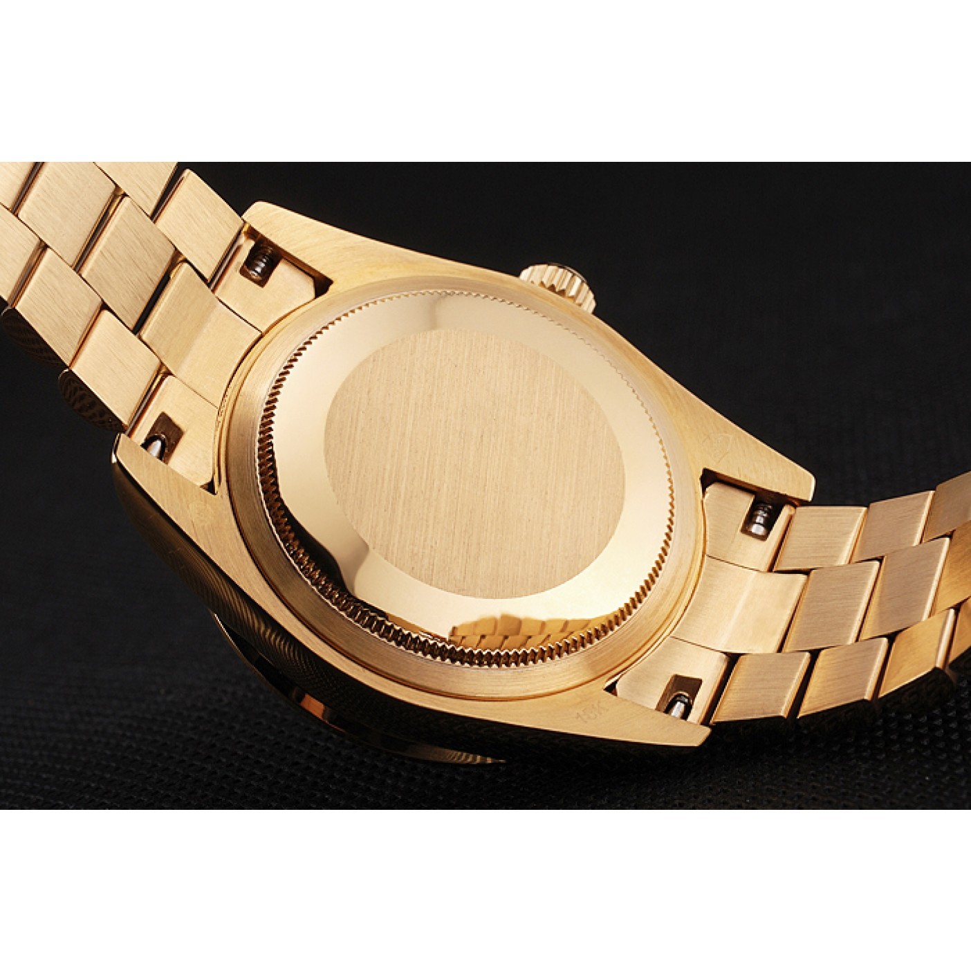 MiroTime Swiss Rolex Day Date Diamond Pave Dial And Bezel Gold Case And Bracelet