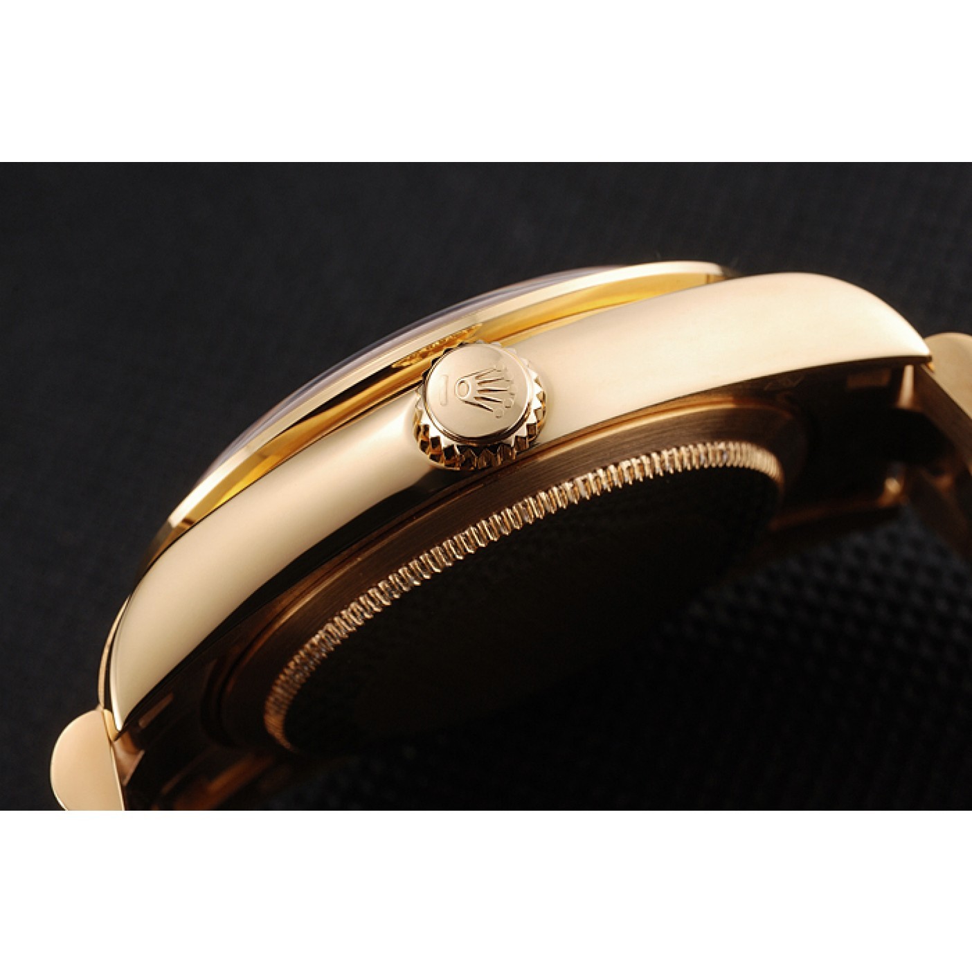 MiroTime Swiss Rolex Day Date Diamond Pave Dial And Bezel Gold Case And Bracelet