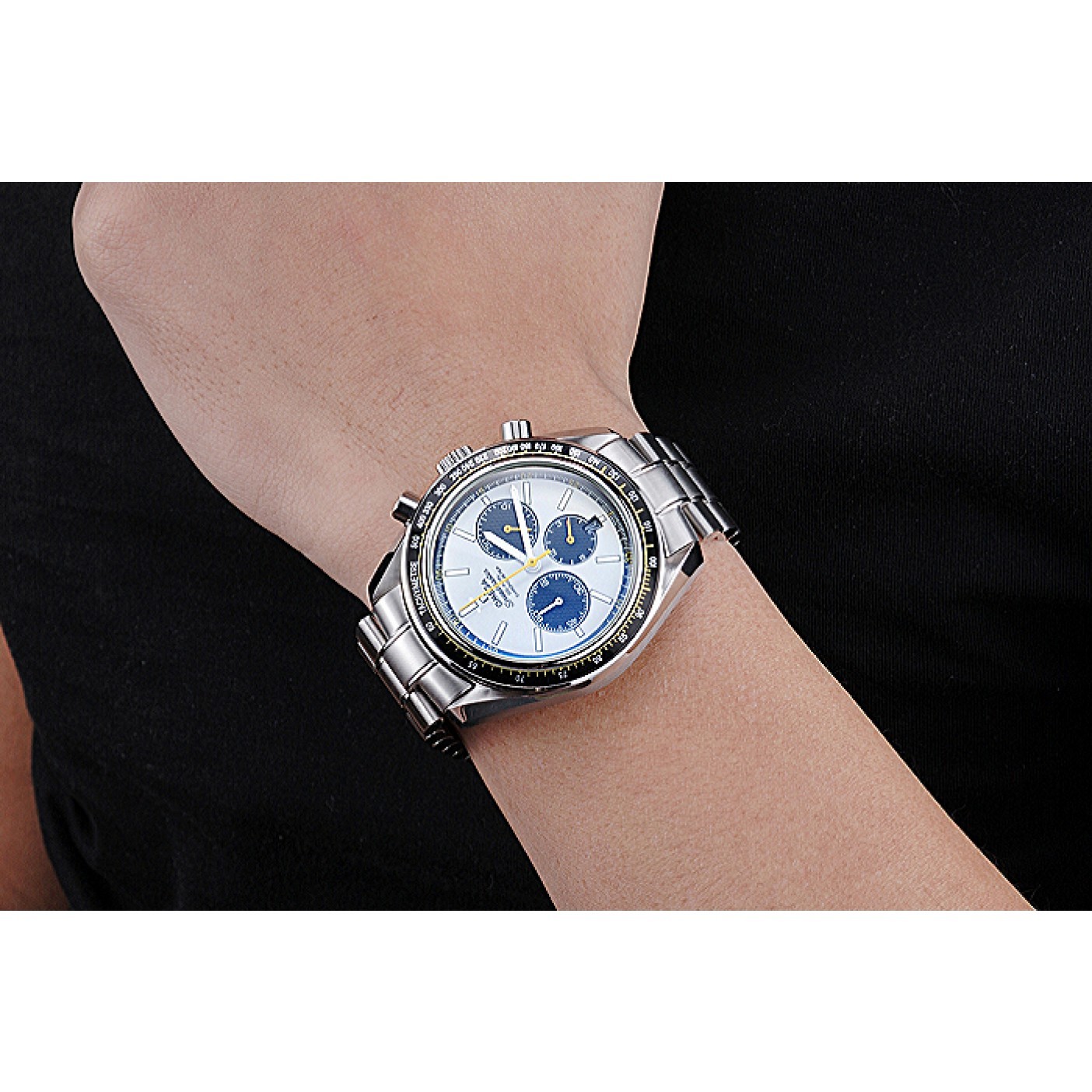 MiroTime Omega Speedmaster White Dial Stainless Steel Strap 622050
