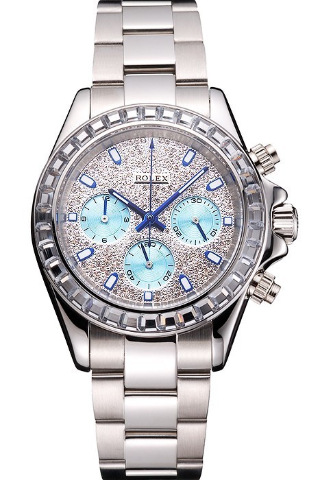 MiroTime Rolex Daytona Diamond Dial And Bezel Stainless Steel Case And Bracelet