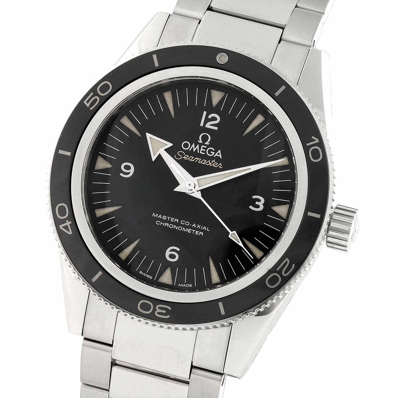 MiroTime Swiss Omega Seamaster 300m Co-Axial 41mm Mens Watch O23330412101001