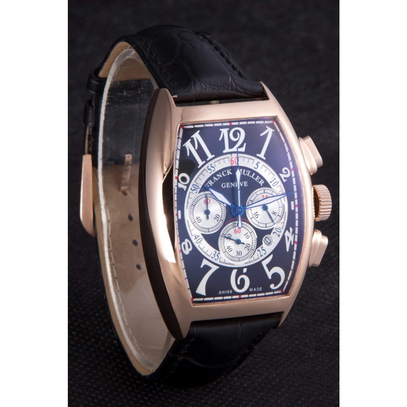 MiroTime Franck Muller Casablanca White Dial Numbers Rose Gold Bezel 80304