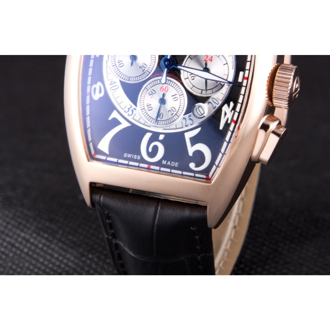 MiroTime Franck Muller Casablanca White Dial Numbers Rose Gold Bezel 80304