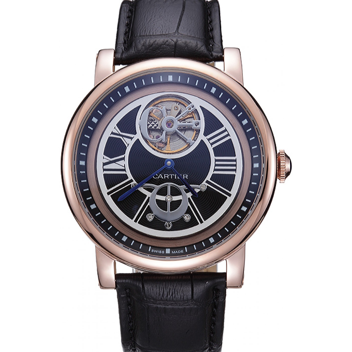 MiroTime Cartier Rotonde Flying Tourbillon Black Dial 621944
