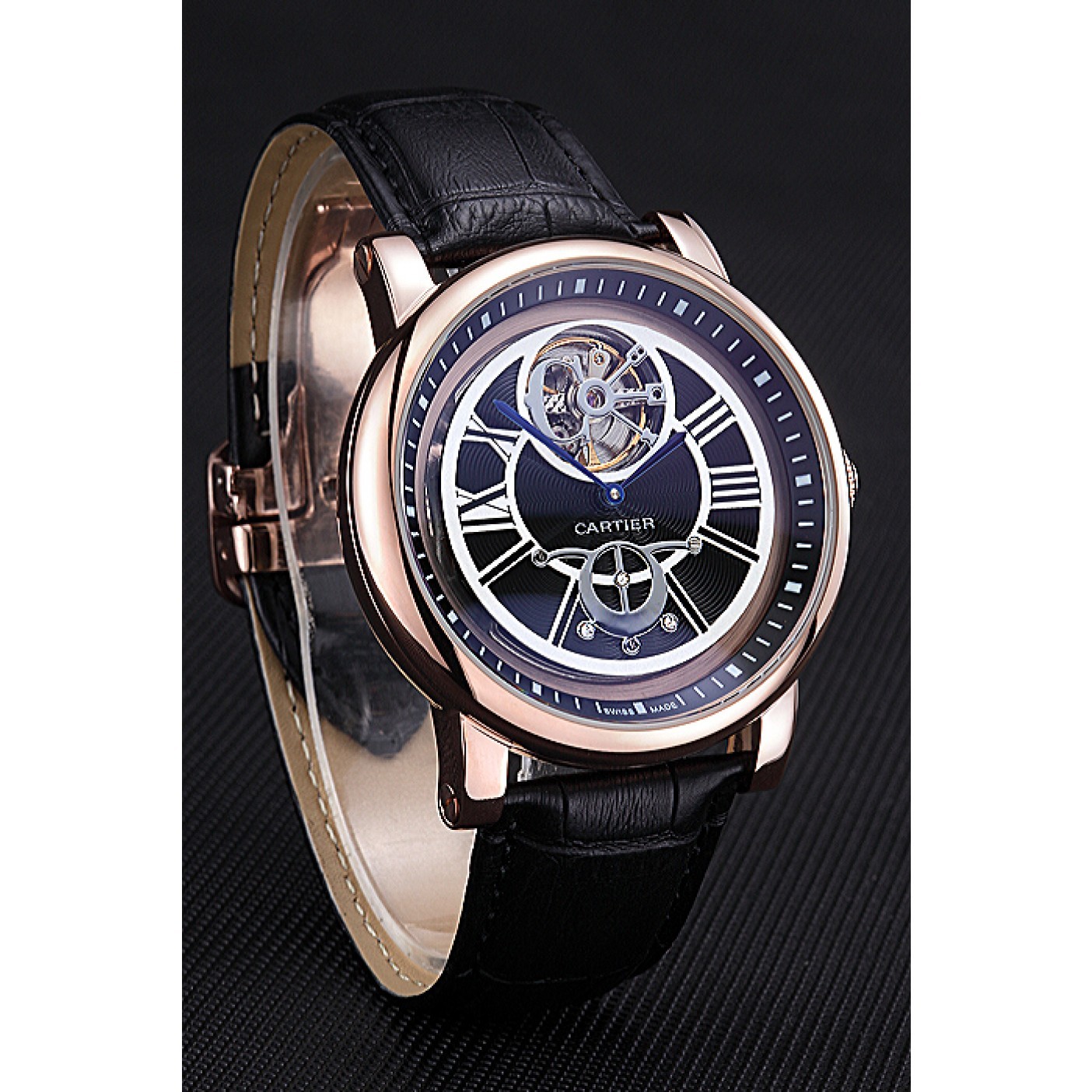 MiroTime Cartier Rotonde Flying Tourbillon Black Dial 621944