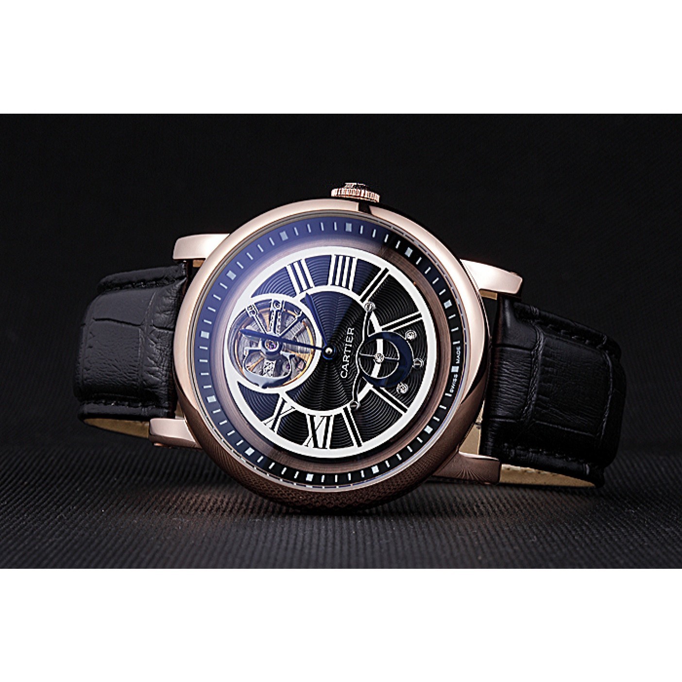 MiroTime Cartier Rotonde Flying Tourbillon Black Dial 621944